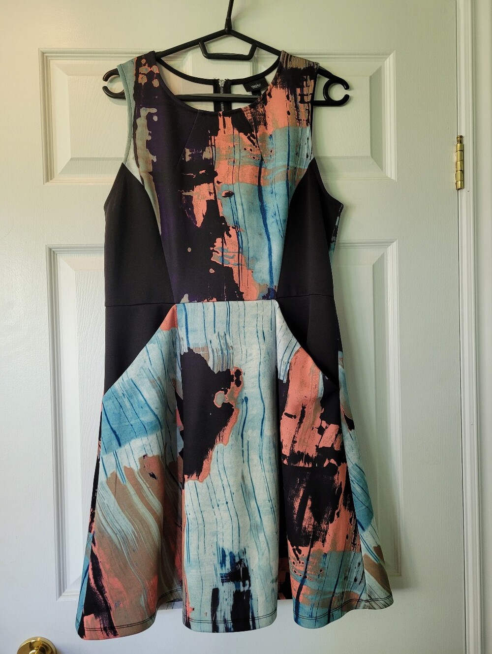 Mossimo Spring/Summer Sporty + Casual Tank Dress Funky Abstract Design